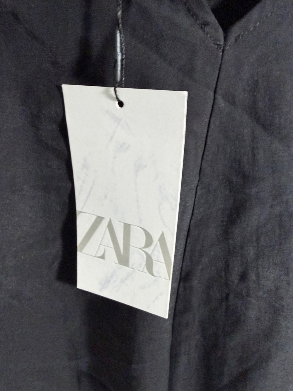 Zara Black V-Neck Spaghetti-Strap Maxi Slip Dress - Picture 4 of 5